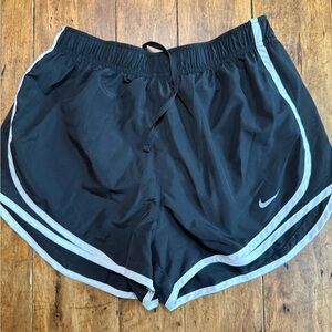 Medium Nike Women's Black and White Dri Fit Shorts